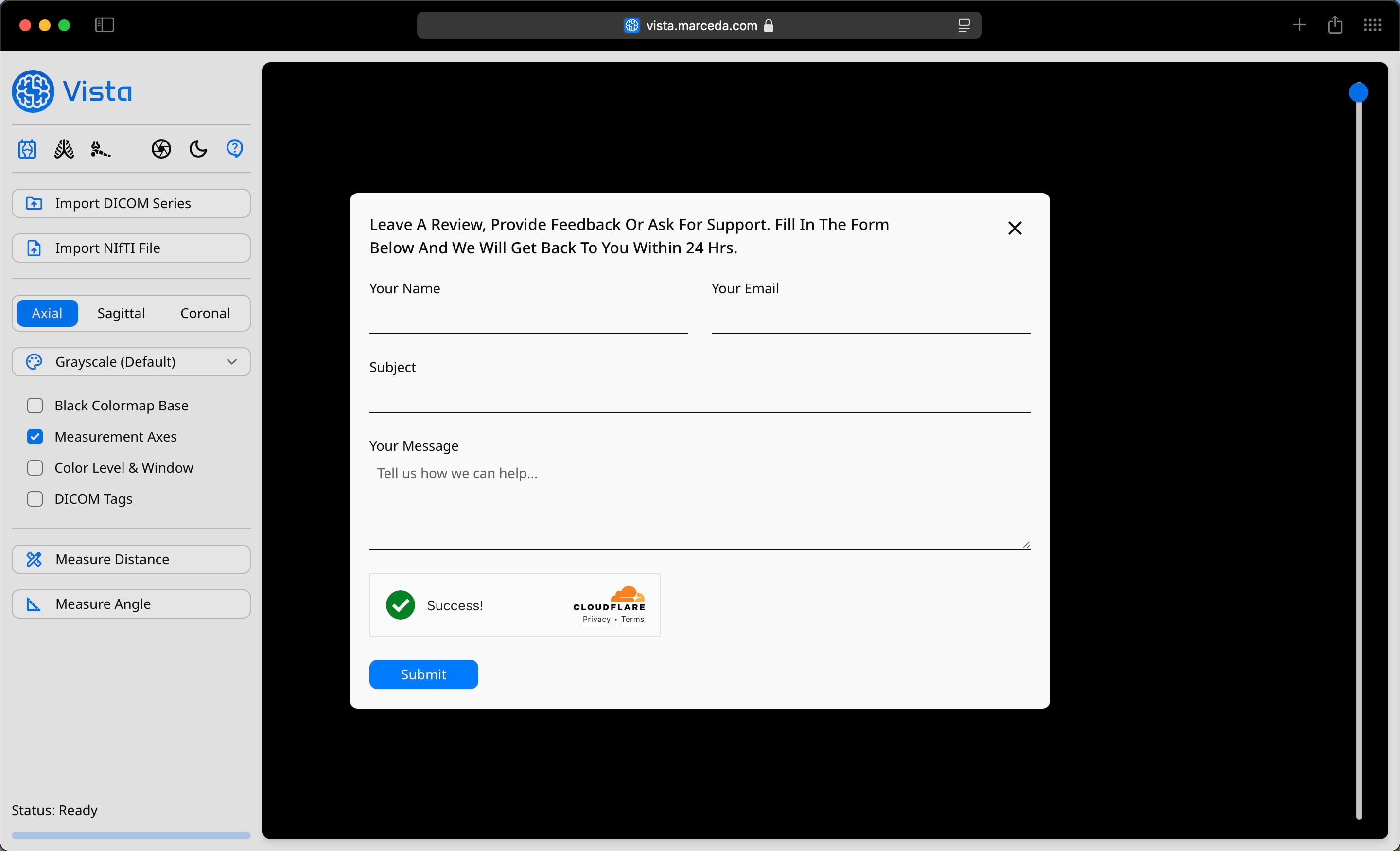 Contact Form within Vista
